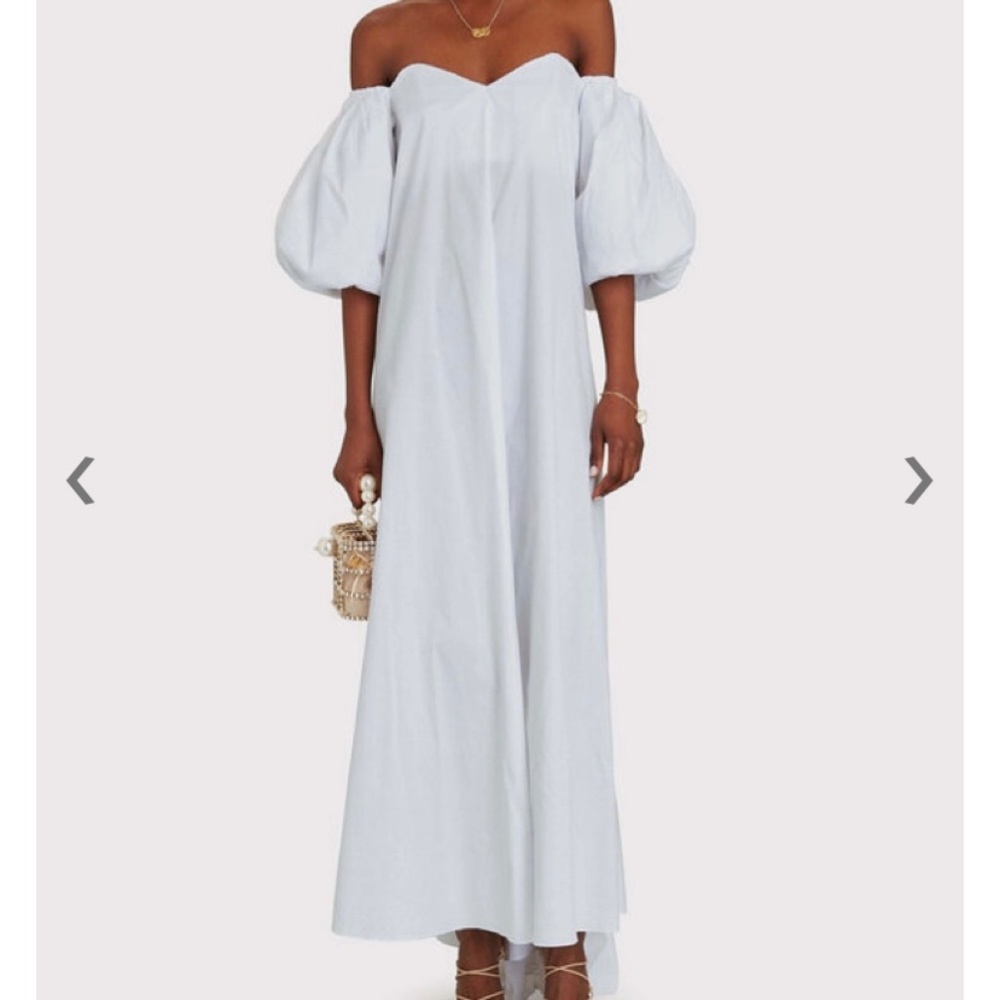 Caroline Constas White Palmer Dress